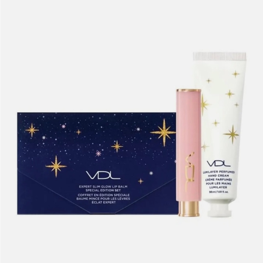 Avon VDL Expert Slim Glow Pink Sparkle Lip Balm & Hand Cream - New in Sealed Box
